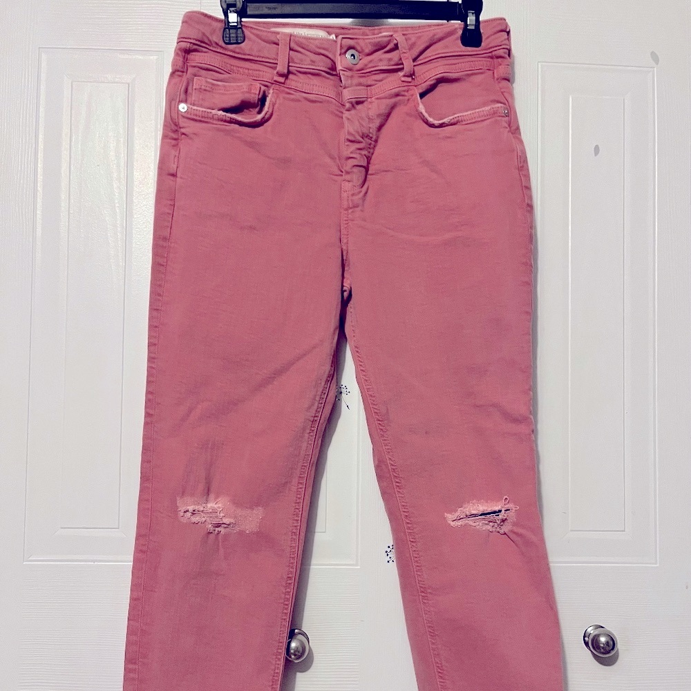 Pilcro and the Letterpress high rise slim distressed